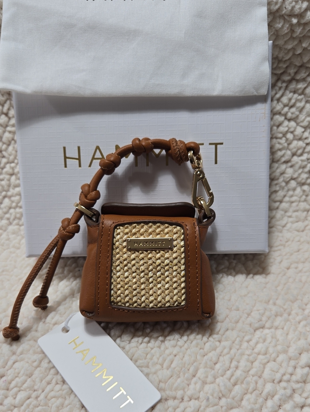 NWT Hammitt Mini B in Coco Raffia